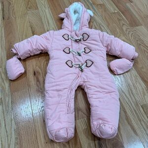 Baby Snowsuit Hooded Fleece with gloves  NWOT